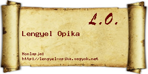 Lengyel Opika névjegykártya